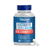 Vitassium frasco frontal mostrando 200 cápsulas y conveniencia portátil