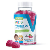 Viteey frasco frontal mostrando 120 gominolas y sabor berry, fácil identificación