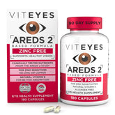 Viteyes vista frontal del envase muestra fórmula sin zinc y duración