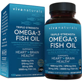 Viva Naturals frente del envase mostrando 120 cápsulas y concentración alta
