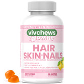 vivchews envase frontal Glowitis mostrando diseño y cantidad 60 ct, confianza visual