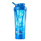 VOLTRX vaso frontal mostrando diseño llamativo y mezcla homogénea