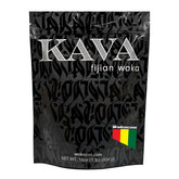 Wakacon envase frontal destacando kava noble y 16 oz, garantía de origen