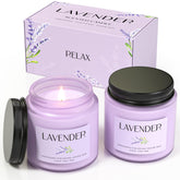 Waxcanpy vela lavanda frontal mostrando diseño elegante y aroma relajante