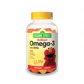 Webber Naturals frontal del envase mostrando 120 porciones y diseño Sesame Street