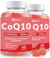 WEEVIT gominolas CoQ10 frente del envase, fácil identificación y uso