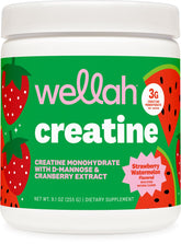 Wellah creatine frente del envase mostrando 50 porciones y sello de calidad