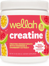 Wellah creatine frente del envase con sabor guava passionfruit y fácil identificación