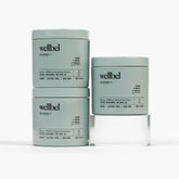 WELLBEL frascos frontales 3 pack mostrando suministro prolongado