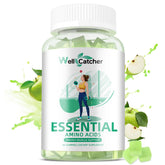 Wellcatcher frasco de gominolas EAA mostrando diseño y beneficio práctico
