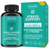 WellPath botella Zen frente mostrando etiqueta clara y beneficio calmante