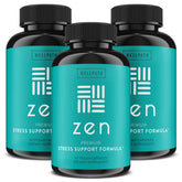 WellPath Zen vista frontal del envase que destaca calma y ingrediente clave