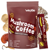 WepBio envase frontal Mocha mostrando la marca y beneficio de energía sostenida