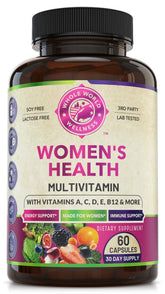 Whole World Wellness frente del envase mostrando etiquetado claro y beneficios