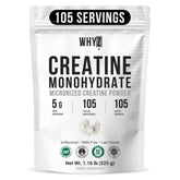 WHYZ envase frontal mostrando creatina micronizada y conveniencia