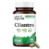 Wild & Organic frasco delantero mostrando etiqueta clara y beneficios
