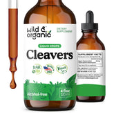 Wild & Organic frasco frontal mostrando etiqueta clara y beneficios