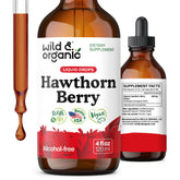 Wild & Organic frasco frontal mostrando etiqueta clara y tamaño 4 fl oz