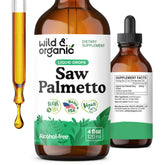 Wild & Organic frasco frontal mostrando etiqueta clara y beneficios