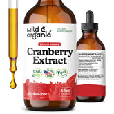 Wild & Organic frontal del envase mostrando extracto de arándano y beneficios