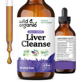 Wild & Organic frasco frontal mostrando etiqueta clara y volumen
