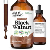 Wild & Organic frasco frontal mostrando etiqueta clara y tamaño práctico