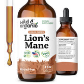 Wild & Organic frasco frontal mostrando etiqueta y tamaño claro como referencia