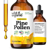 Wild & Organic frasco frontal mostrando etiqueta clara y tamaño