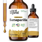 Wild & Organic frasco al frente mostrando etiqueta y tamaño beneficioso