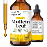Wild & Organic frente del empaque mostrando el frasco y beneficio limpieza respiratoria