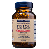 Wiley's Finest frasco frontal mostrando 120 softgels y etiqueta clara