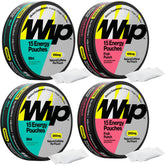 Wip mostrando las cuatro latas del pack y diseño frontal, conveniente para viajar