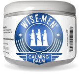 Wise Men Calm Balm frontal del envase mostrando etiqueta y tamaño, transmite confianza