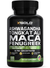 X Gold Health frontal del envase mostrando mezcla herbal y beneficio energía