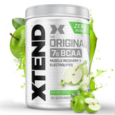 Xtend frasco frontal mostrando marca y 30 porciones para recuperación rápida