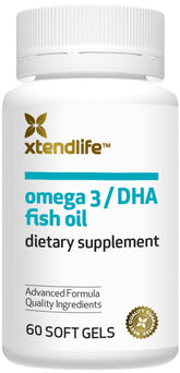 Xtendlife envase frontal mostrando 60 softgels y beneficios diarios