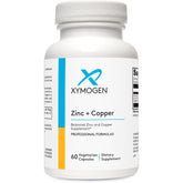 XYMOGEN botella frontal del suplemento mostrando la marca y beneficios