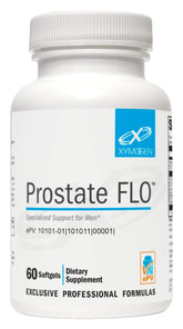 XYMOGEN Prostate FLO frente del envase mostrando diseño y cantidad