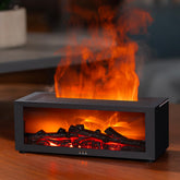 YALEDI vista frontal del difusor con diseño tipo chimenea y estética decorativa