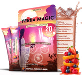 Yerba Magic frente del empaque mostrando 20 sobres, práctico y portátil