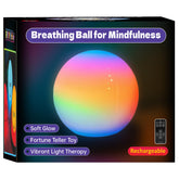 YESIE Breathing Ball frontal mostrando luz y forma, relajación inmediata