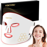 YOEYOU máscara frontal mostrando la cobertura facial y efecto profesional