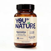 YOUBYNATURE frasco delante mostrando 90 cápsulas y beneficios claros