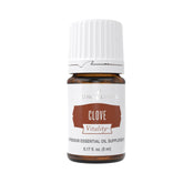 Young Living frasco frontal de Clove Vitality mostrando etiqueta y tamaño