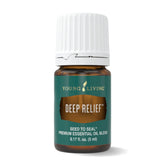 Young Living Deep Relief frontal mostrando envase compacto y beneficio portátil
