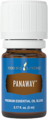 Young Living PanAway frasco frontal mostrando packaging compacto y práctico
