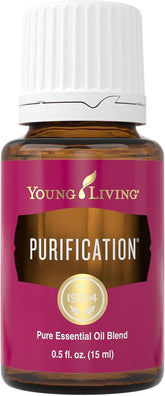 Young Living frasco Purification frontal mostrando tamaño y diseño, ideal para refrescar ambientes