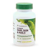 Youngevity envase frontal mostrando 60 cápsulas y beneficios visuales