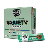 YuBi Bar empaque frontal mostrando variedad y beneficio sabor responsable