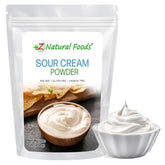Z Natural Foods envase frontal de crema agria en polvo, práctico y estable